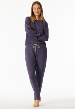 Broek lange interlock manchetten indigo - Mix+ Relax