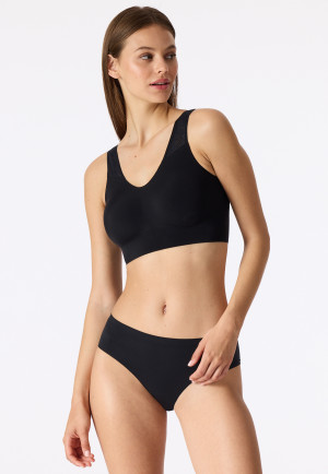 Bustier seamless herausnehmbare Pads Spitze schwarz - Invisible Soft Lace
