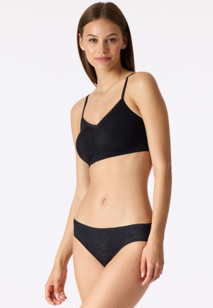 Rio-slip, naadloos, kant, zwart - Invisible Soft Lace
