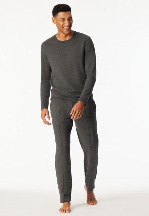 Sweater lange mouwen donkergrijs - Mix+ Relax