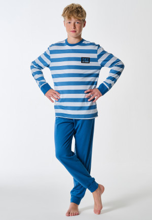 Pyjama lange pyjama met blauwe streepjes - Teens Nightwear