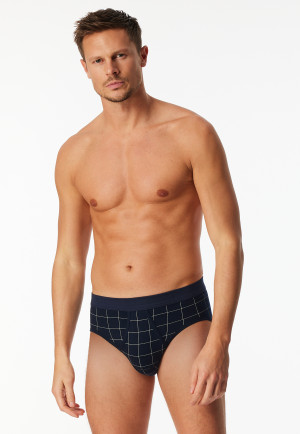 Sportslip Feininterlock Eingriff gemustert nachtblau - Fine Interlock