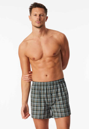 Boxershorts set van 2 stuks geweven effen geruit - Multipacks boxershorts