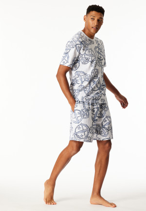 T-shirt De Nuit Homme Manches Longues – Col Rond, Coton Bio, Pyjama Confortable, Pour Un Sommeil Agréable