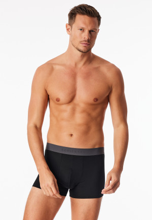 Shorts 3er-Pack Organic Cotton Webgummibund schwarz - 95/5