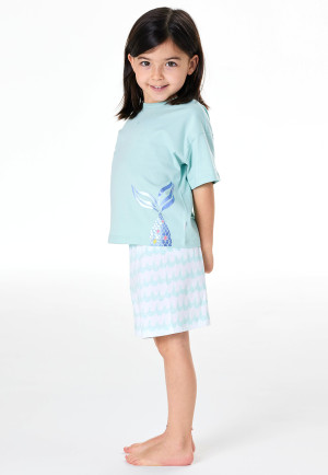 Pigiama corto onde pesce turchese - Kids Nightwear