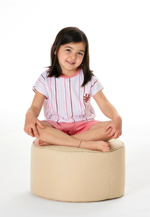 Pigiama corto a strisce rosa - Kids Nightwear