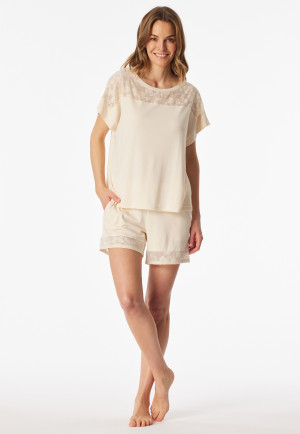 Interlock pyjama korte parelmoer - Modern Allure