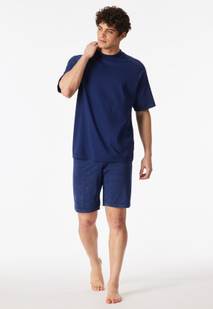 Short pyjamas tie-dye effect navy -Modern Essentials