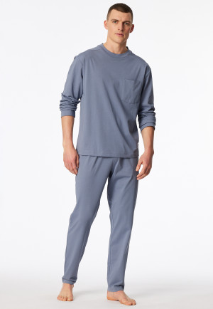 Lange pyjama oversized blauwgrijs - Modern Nightwear