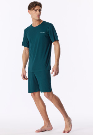 Pigiama corto verde mare profondo - Modern Bonded