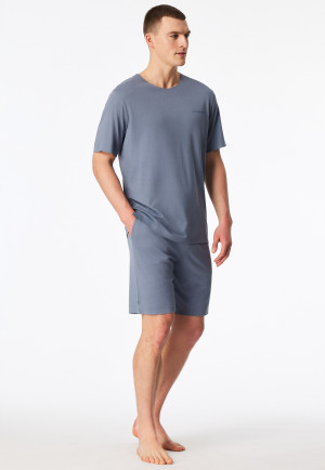 Short pyjamas blue-grey - Modern Bonded
