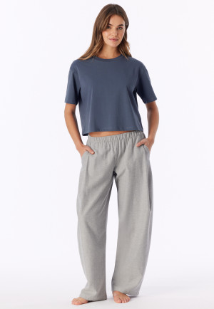 Shirt met korte mouwen, Heavy Single Jersey, blauwgrijs - Mix+ Relax