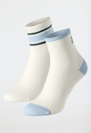 Chaussettes pour femme lot de 2 mi-hautes blanc - Fashion