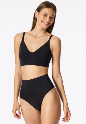 Soft, Seamless Jersey Bra, Black - Seamless Contouring