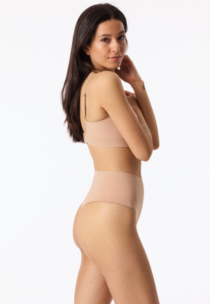 High Waist Cheeky String seamless Jersey maple - Seamless Contouring