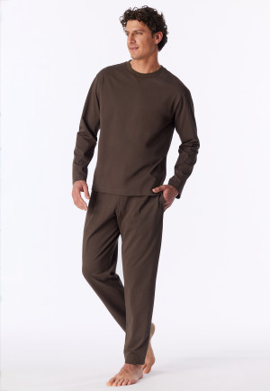 T-shirt à manches longues oversize marron foncé - Mix+Relax