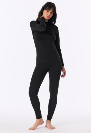 Warm shirt met lange mouwen, zwart - Invisible Soft Warming