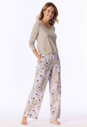 Langere broek met veelkleurige bloemenprint - Mix+ Relax