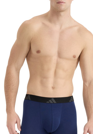 Aansluitende boxershorts lang 3-pack Zwart/Blauw - ADIDAS