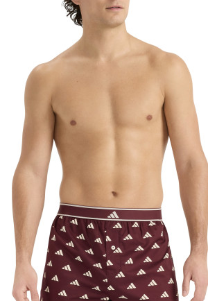 Boxershorts met knoopsluiting 2-pack Blauw/Bordeaux - ADIDAS