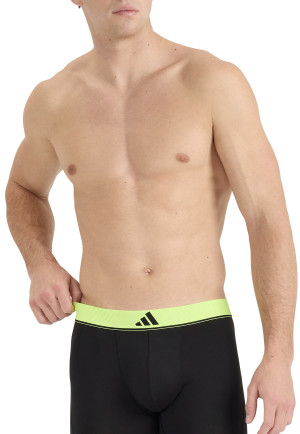 Boxers ajustés long avec logo lot de 3 Bleu/Noir - ADIDAS
