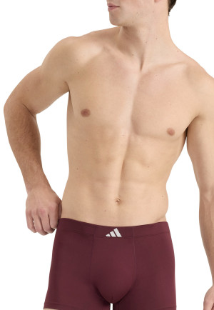 Boxers ajustés long lot de 3 Bordeaux/Noir - ADIDAS