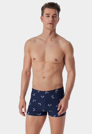 Bade-Retro knitwear swim trunks recycled fish dark blue - Waterworld