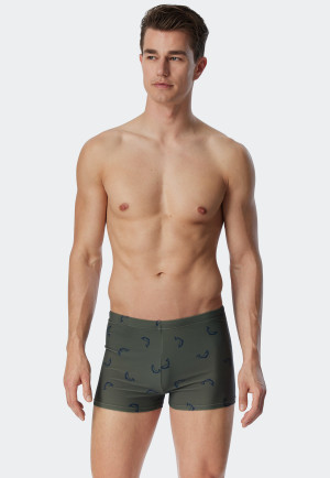 Bade-Retro knitwear swim trunks recycled fish olive - Waterworld