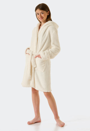 Bathrobe teddy fleece off-white - Original Classics