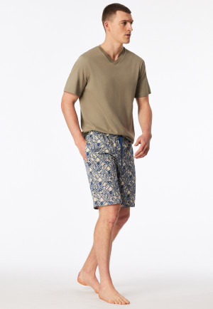 Bermuda beige patroon - Mix+ Relax