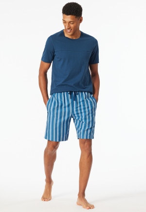 Bermuda shorts short woven fabric aquarium striped - Mix+Relax
