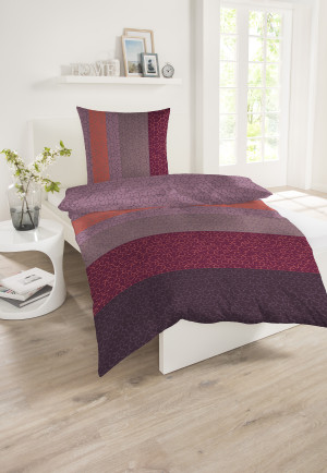 Bed linen 2-piece soft flannel striped - SCHIESSER Home