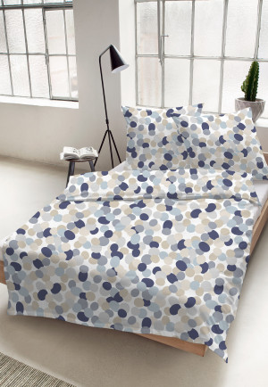 Bed linen 2-piece renforcé navy patterned - SCHIESSER Home