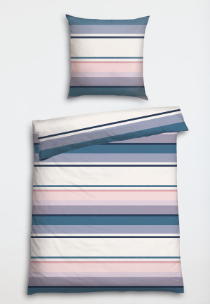 Bed linen 2-piece satin rosé striped - SCHIESSER Home