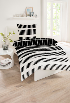 Linge de lit Renforce, motif noir et blanc - SCHIESSER Home