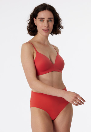 Bra without underwire padded red - Invisible Soft