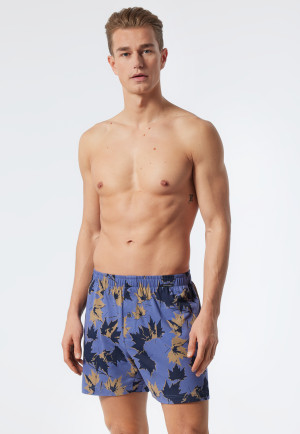Boxershort 2-pack jersey effen dessin bladeren veelkleurig - Fun Prints