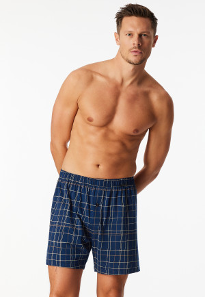 Boxershorts 2er-Pack Jersey uni/ kariert - Boxershorts Multipacks