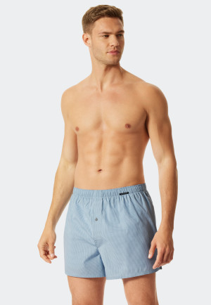 Boxer shorts 2-pack checked pattern dark blue/light blue - Fun Prints