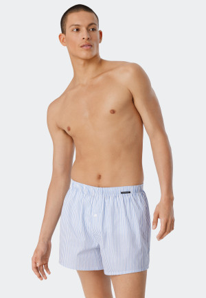 Boxershorts 2er-Pack Webware uni gestreift mehrfarbig - Fun Prints