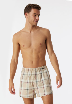 Confezione da 2 boxer in tessuto tramato in tinta unita a quadri, multicolore - Boxershorts Multipacks