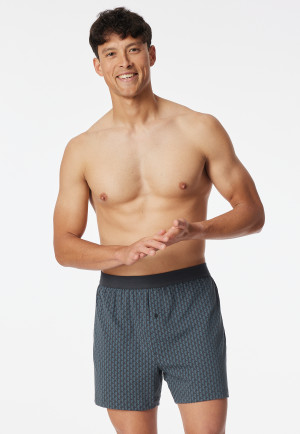 Boxer shorts Organic Cotton patterned graphite - Comfort Fit