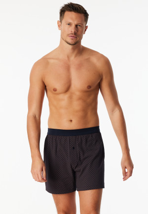 Boxershorts Organic Cotton gemustert rotbraun - Comfort Fit