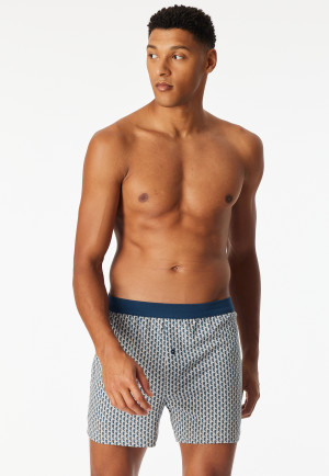 Boxer shorts Organic Cotton patterned silver - Comfort Fit