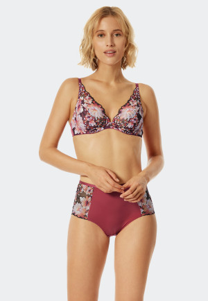 Underwire bra lace berry - Summer Floral Lace