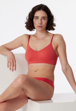 Bustier microvezel verwijderbare pads rood - Invisible Soft