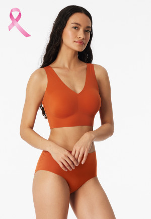 Brassière microfibre coussinets amovibles terracotta - Invisible Soft