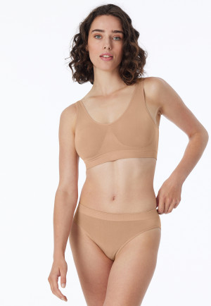 Brassière senza cuciture con imbottiture rimovibili acero - Classic Seamless