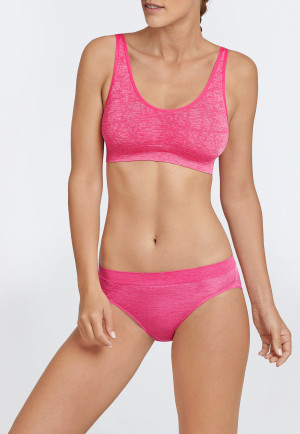 Bustier Seamless herausnehmbare Pads pink meliert - Active Mesh Light